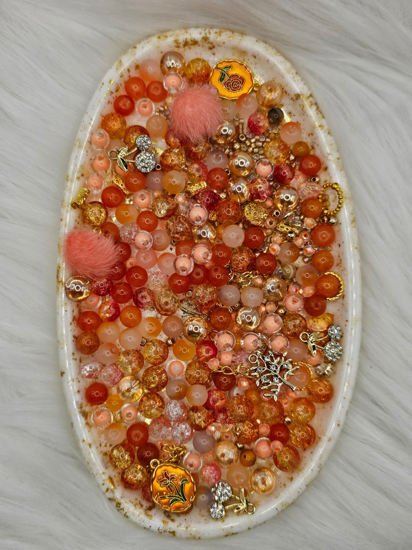 Autumn Glow π Orange & Gold Bead Bundle