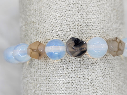 Lumière Cachée - Opalite & Dragon Agate Stretch Bracelet