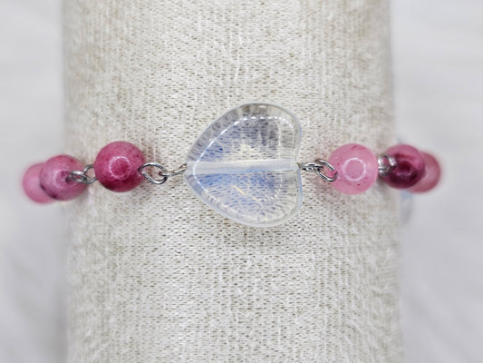 Coeur d’Aurore – Opalite & Persian Jade Wire Bracelet