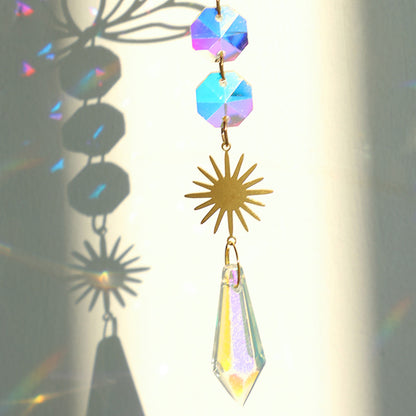 Lotus and Crystal Suncatchers