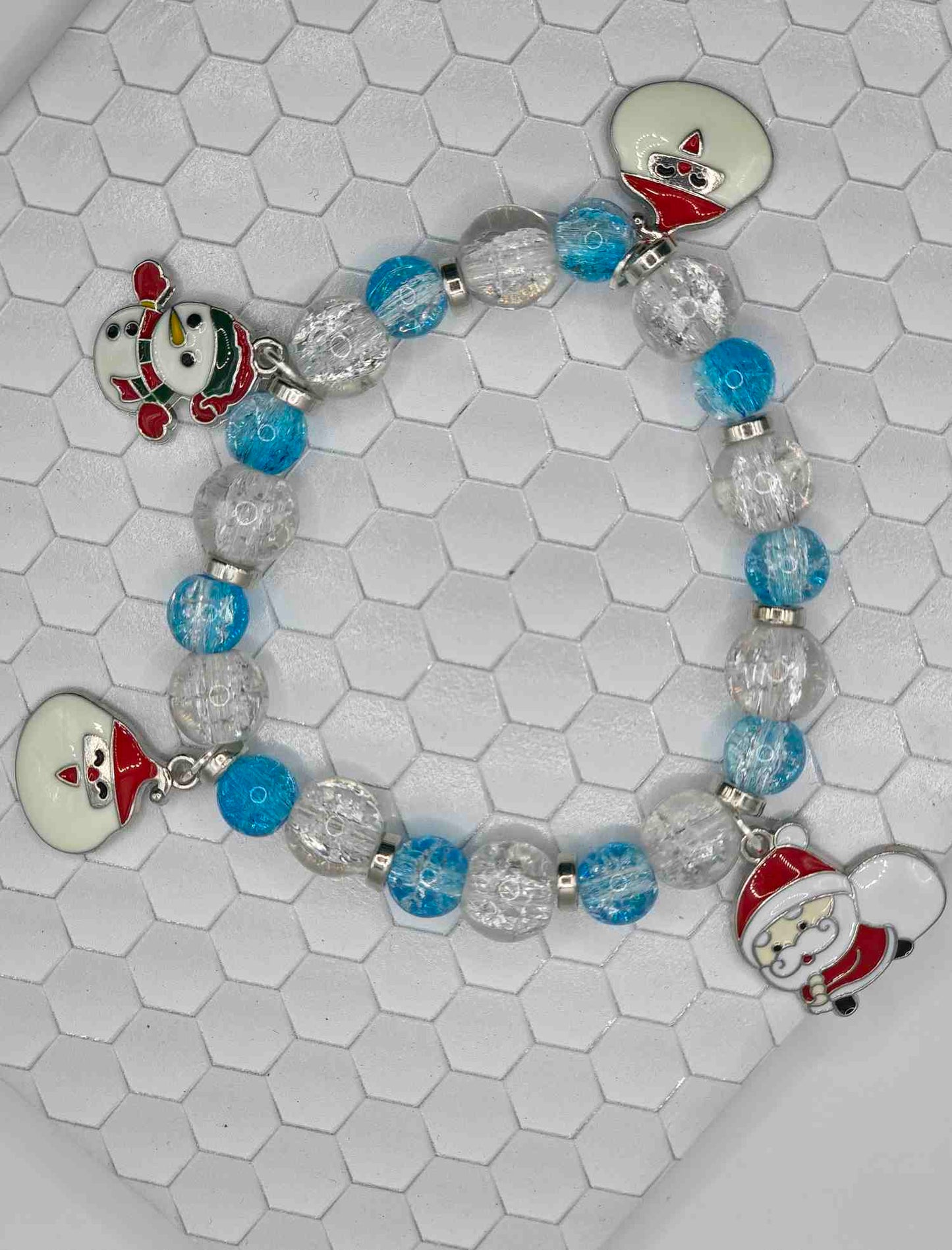 Blue Christmas Bracelets