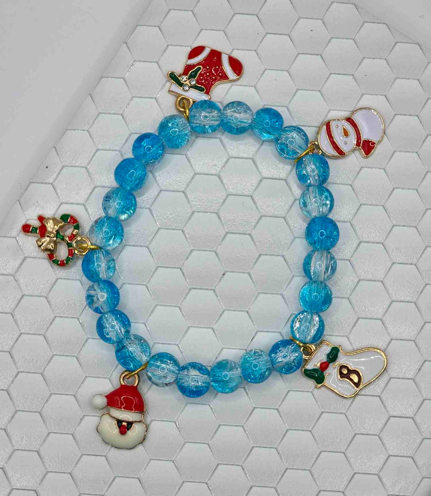 Blue Christmas Bracelets