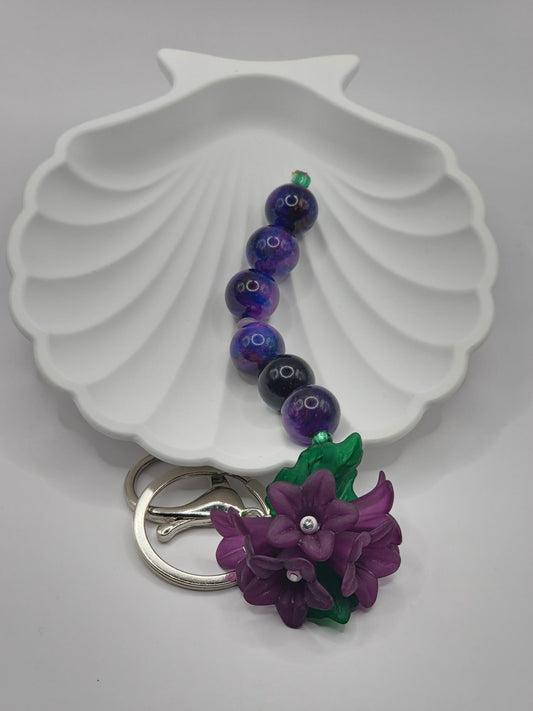 Purple Hyacinths Keychain