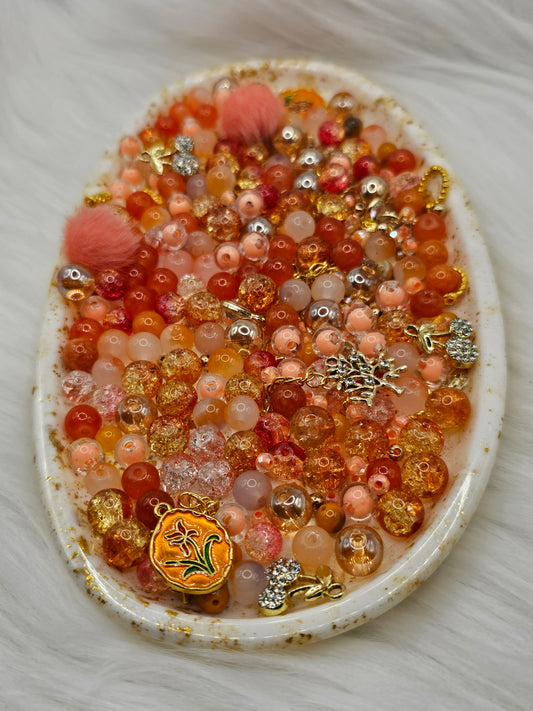 Autumn Glow 🍂 Orange & Gold Bead Bundle
