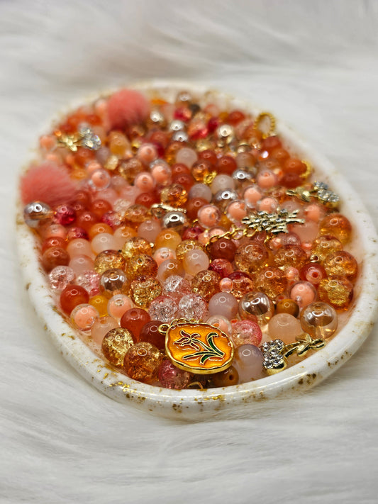 Autumn Glow 🍂 Orange & Gold Bead Bundle