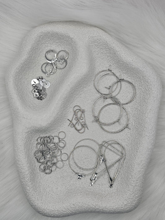 Silver Earring Making Bundle - Stainless Steel