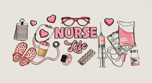 Nurse Life - Pink 16 Oz Clear Tumbler