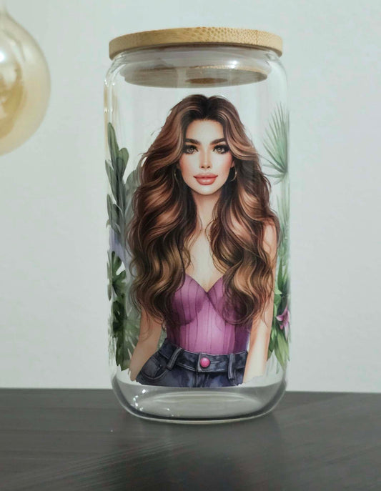 Plant Lady - 16 Oz Glass Tumblers