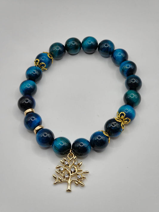 Blaue Tigeraugen Armbänder