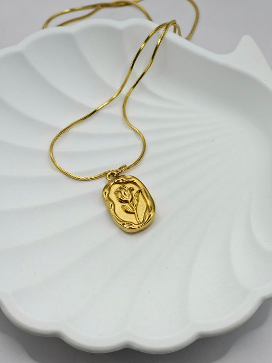 Rose - 18K Gold Plated Necklace