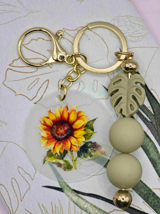 Spring Monstera Keyring