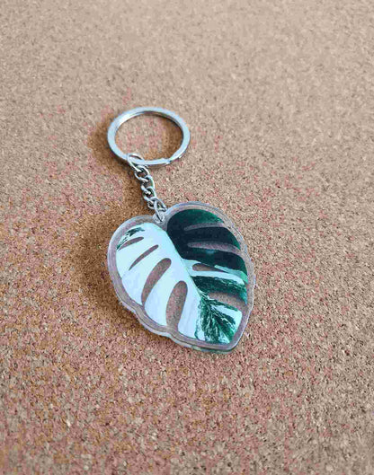 Monstera Keyring