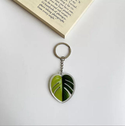 Monstera Keyring