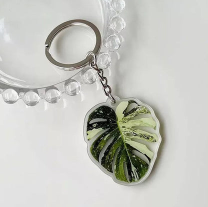 Monstera Keyring