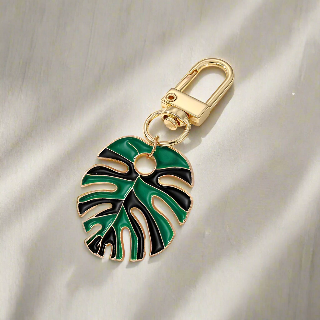 Rainbow Monstera Keyring