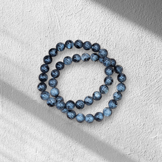 L’Appel de l’Ombre – Set of 2 Black Spectrolite Bracelets
