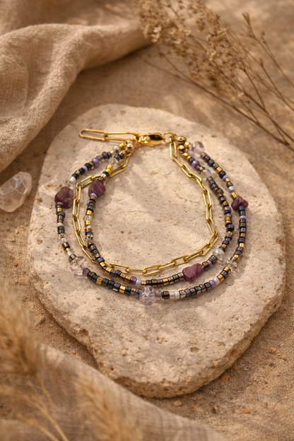 Pulsera Luna Lavanda