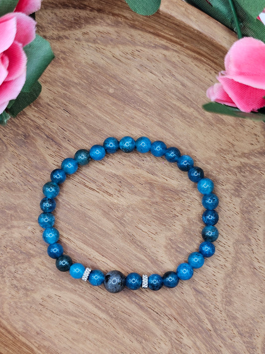Clarté Intérieure – Apatite & Black Spectrolite Bracelet