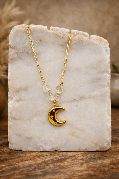 Starfall Crescent Necklace