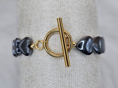 Cœur d’Acier – Hematite Heart Bracelet
